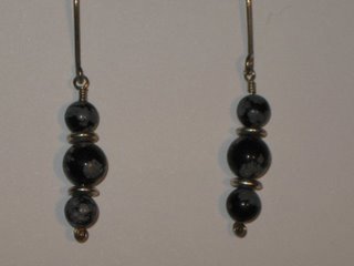 E-18 sterling silver wire with snowflake obsidian and sterling silver beads $12.jpg
